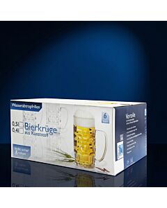 Bierkrug 0,5l SAN glasklar 6er-Packung