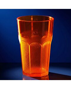 Caipirinha Glas 0,3l SAN teilgefrostet orange