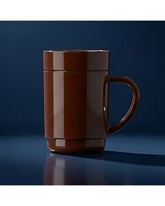 Gspritzter-Schorle-Glas 0,25l aus SAN in Braun – stapelbar und bruchsicher für Wein und Glühwein | Mehrwegbecher Schorm