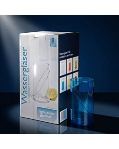 Wasserglas 0,25l SAN blau 8-er Karton
