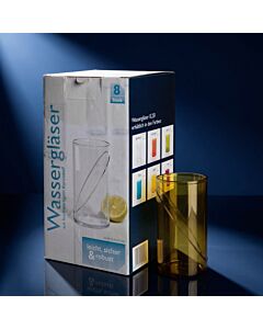 Wasserglas 0,25l SAN gelb 8-er Karton