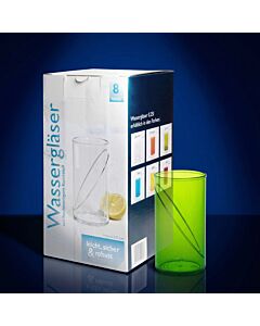 Wasserglas 0,25l SAN grün 8-er Karton