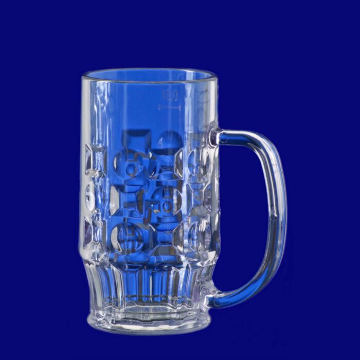 hochwertig Bierkrug 0,4l glasklare Kunststoff Gläser 12 St 
