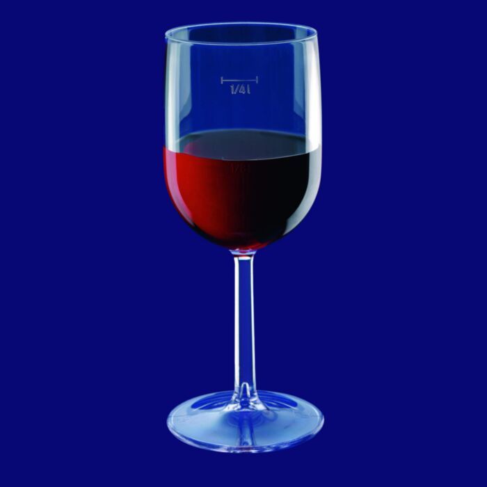 Kunststoff 6er Set Weinglas 1/8l und 1/4l SAN 