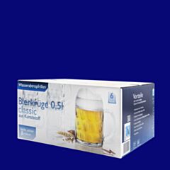 Bierkrug classic 0,5l SAN glasklar 6er-Packung