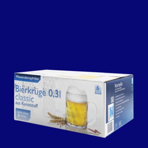 Bierkrug classic 0,3l SAN glasklar 6er-Packung
