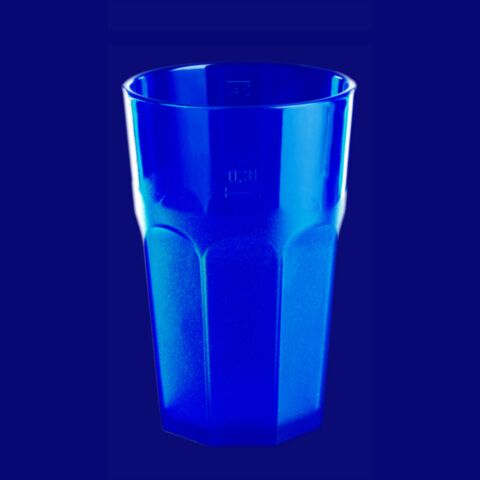 Caipirinha Glas 0,3l SAN teilgefrostet blau