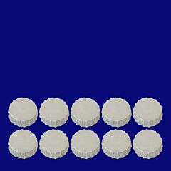 10 Stk. Kronenkorken Kunststoff silber