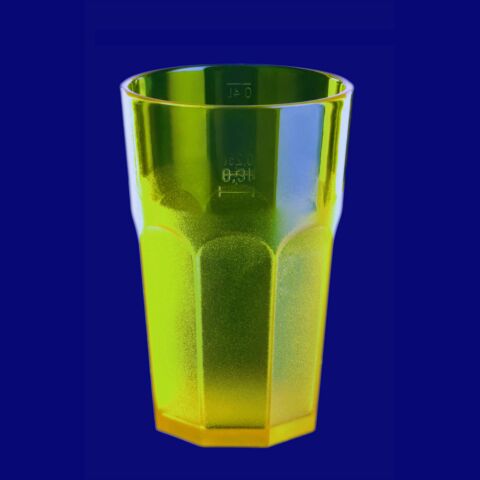 Caipirinha Glas 0,3l SAN teilgefrostet gelb