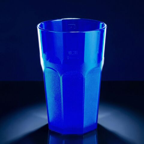 Caipirinha Glas 0,3l SAN teilgefrostet blau