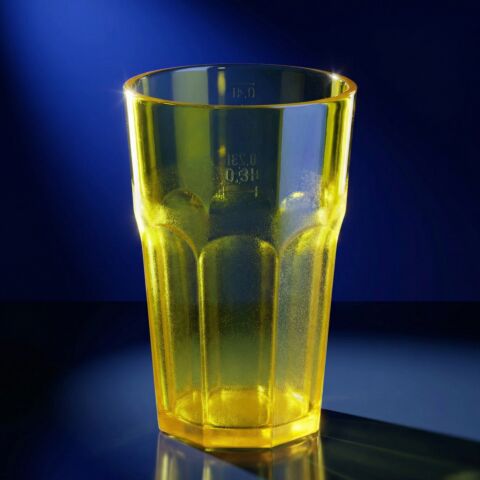 Caipirinha Glas 0,3l SAN teilgefrostet gelb