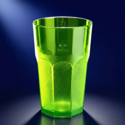 Caipirinha Glas 0,3l SAN teilgefrostet grün