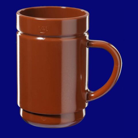 Gspritzter-Schorle-Glas 0,25l SAN braun stapelbar