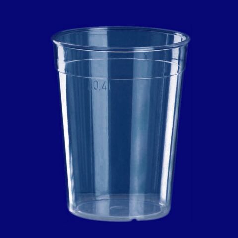 Mehrwegbecher 0,4l PC glasklar