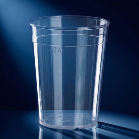 Mehrwegbecher 0,4l PC glasklar