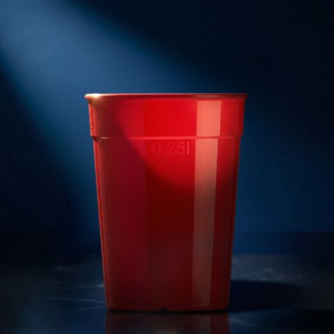 Mehrwegbecher 0,25l PP rot