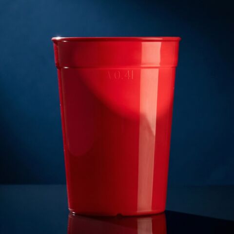 Mehrwegbecher 0,4l PP rot