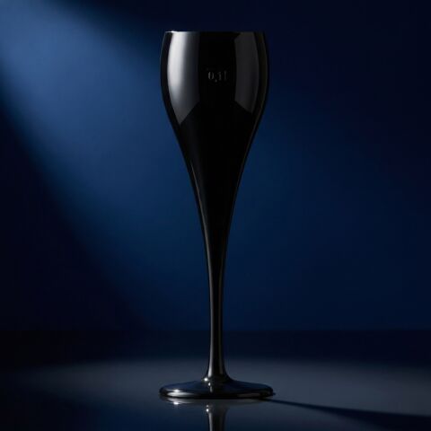 Prosecco-Champagner Glas 0,1l SAN schwarz