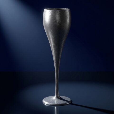 Prosecco-Champagner Glas 0,1l SAN silber